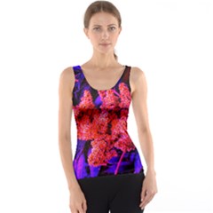 Red And Blue Sideways Sumac Tank Top by okhismakingart