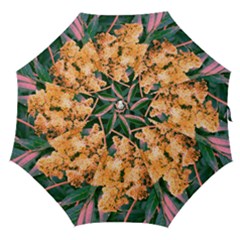 Green And Gold Sideways Sumac Straight Umbrellas by okhismakingart