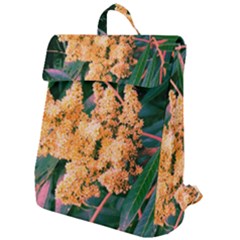 Green And Gold Sideways Sumac Flap Top Backpack