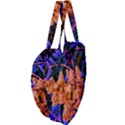 Blue and Gold Sideways Sumac Giant Heart Shaped Tote View4