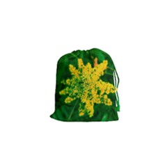 Yellow Sumac Bloom Drawstring Pouch (xs)