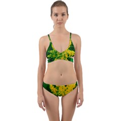 Yellow Sumac Bloom Wrap Around Bikini Set by okhismakingart