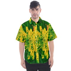 Yellow Sumac Bloom Men s Short Sleeve Shirt