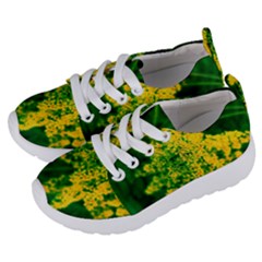 Yellow Sumac Bloom Kids  Lightweight Sports Shoes by okhismakingart