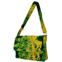 Yellow Sumac Bloom Full Print Messenger Bag