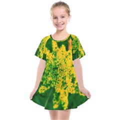 Yellow Sumac Bloom Kids  Smock Dress