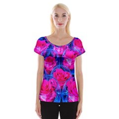 Rose Bowls Cap Sleeve Top by okhismakingart