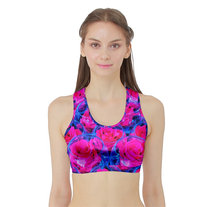 Rose Bowls Sports Bra with Border