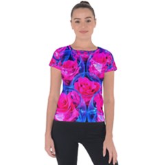 Rose Bowls Short Sleeve Sports Top  by okhismakingart