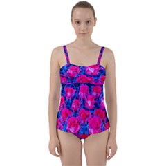 Rose Bowls Twist Front Tankini Set by okhismakingart