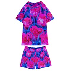 Rose Bowls Kids  Swim Tee And Shorts Set by okhismakingart