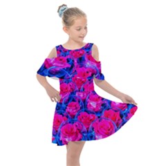 Rose Bowls Kids  Shoulder Cutout Chiffon Dress