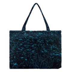 Dark Green Queen Anne s Lace Hillside Medium Tote Bag by okhismakingart