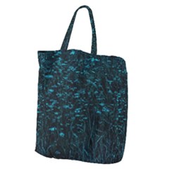 Dark Green Queen Anne s Lace Hillside Giant Grocery Tote by okhismakingart