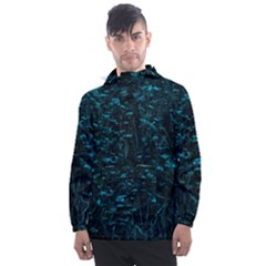 Dark Green Queen Anne s Lace Hillside Men s Front Pocket Pullover Windbreaker by okhismakingart