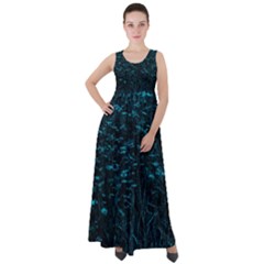 Dark Green Queen Anne s Lace Hillside Empire Waist Velour Maxi Dress