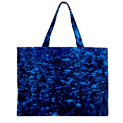 Blue Queen Anne s Lace Hillside Zipper Mini Tote Bag by okhismakingart