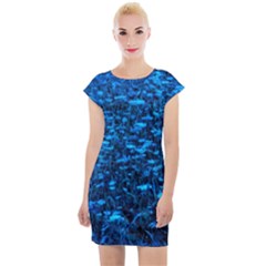 Blue Queen Anne s Lace Hillside Cap Sleeve Bodycon Dress by okhismakingart