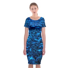 Blue Queen Anne s Lace Hillside Classic Short Sleeve Midi Dress by okhismakingart