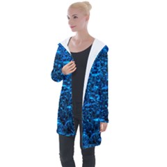 Blue Queen Anne s Lace Hillside Longline Hooded Cardigan by okhismakingart