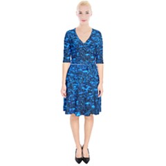 Blue Queen Anne s Lace Hillside Wrap Up Cocktail Dress by okhismakingart