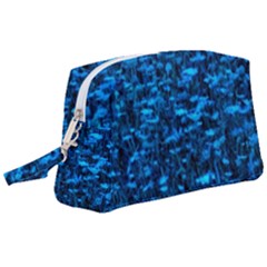 Blue Queen Anne s Lace Hillside Wristlet Pouch Bag (large)