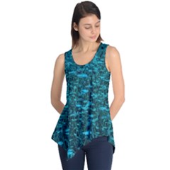 Blue-green Queen Annes Lace Hillside Sleeveless Tunic by okhismakingart