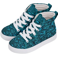 Blue-green Queen Annes Lace Hillside Kids  Hi-top Skate Sneakers by okhismakingart