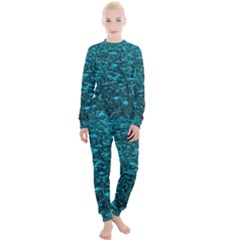 Blue-green Queen Annes Lace Hillside Women s Lounge Set by okhismakingart