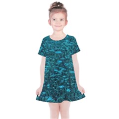 Blue-green Queen Annes Lace Hillside Kids  Simple Cotton Dress by okhismakingart