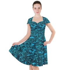 Blue-green Queen Annes Lace Hillside Cap Sleeve Midi Dress by okhismakingart