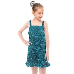 Blue-green Queen Annes Lace Hillside Kids  Overall Dress by okhismakingart