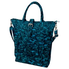 Blue-green Queen Annes Lace Hillside Buckle Top Tote Bag by okhismakingart