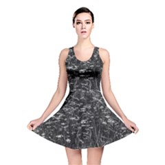 Black And White Queen Anne s Lace Hillside Reversible Skater Dress by okhismakingart