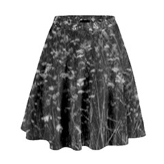 Black And White Queen Anne s Lace Hillside High Waist Skirt by okhismakingart