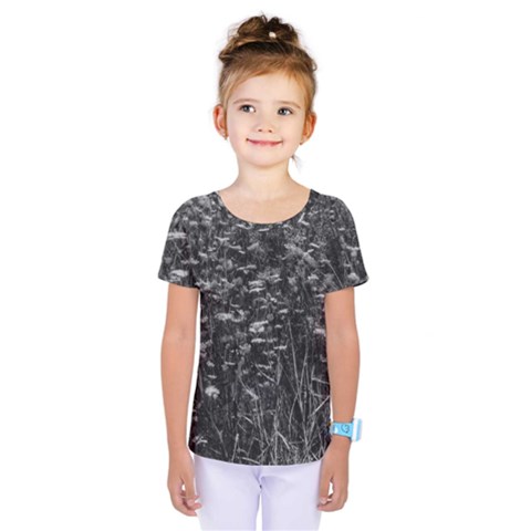 Black And White Queen Anne s Lace Hillside Kids  One Piece Tee by okhismakingart