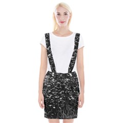 High Contrast Black And White Queen Anne s Lace Hillside Braces Suspender Skirt by okhismakingart