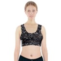 High Contrast Black and White Queen Anne s Lace Hillside Sports Bra With Pocket View1