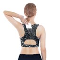 High Contrast Black and White Queen Anne s Lace Hillside Sports Bra With Pocket View2