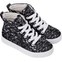 High Contrast Black and White Queen Anne s Lace Hillside Kids  Hi-Top Skate Sneakers View3