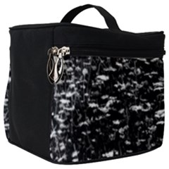 High Contrast Black And White Queen Anne s Lace Hillside Make Up Travel Bag (big) by okhismakingart