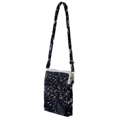 High Contrast Black And White Queen Anne s Lace Hillside Multi Function Travel Bag