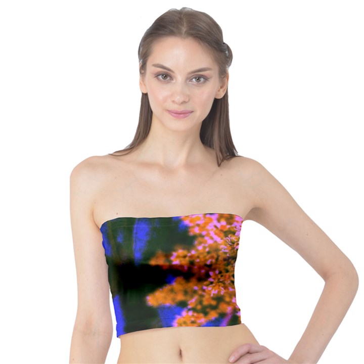 Yellow, Pink, and Blue Sumac Bloom Tube Top