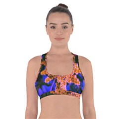 Yellow, Pink, And Blue Sumac Bloom Cross Back Sports Bra by okhismakingart