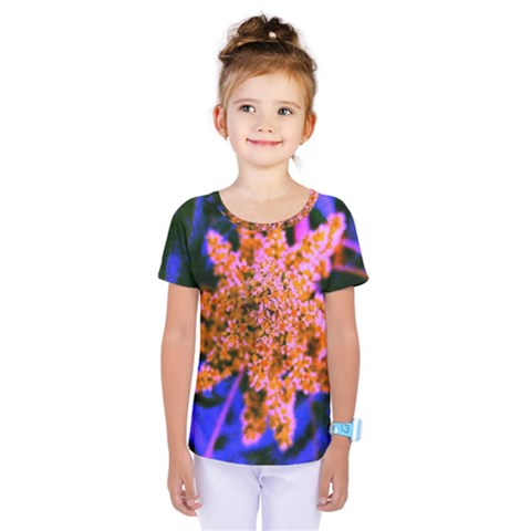 Yellow, Pink, And Blue Sumac Bloom Kids  One Piece Tee by okhismakingart