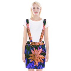 Yellow, Pink, And Blue Sumac Bloom Braces Suspender Skirt by okhismakingart