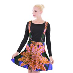 Yellow, Pink, And Blue Sumac Bloom Suspender Skater Skirt by okhismakingart