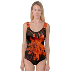 Orange Sumac Bloom Princess Tank Leotard 