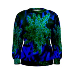 Blue And Green Sumac Bloom Women s Sweatshirt by okhismakingart