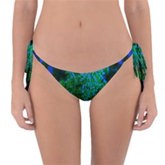 Blue And Green Sumac Bloom Reversible Bikini Bottom by okhismakingart